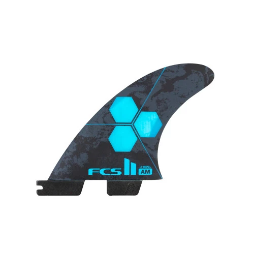 FCS II AM PC X-SMALL CYAN TRI FINS (FAMX-PC04-XS-TS-R) 3 FCS II AM PC X-SMALL CYAN TRI FINS (FAMX-PC04-XS-TS-R)