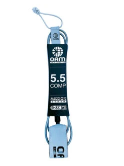 OAM 5'5 COMP MISSION ULTRALIGHT LEASH -Dakine Shop oam mission leash 5 5 comp grey front 17592.1675878684